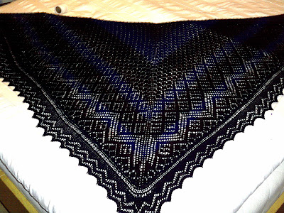 Blocking M's shawl