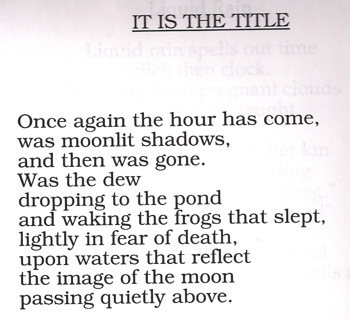 derek s debris nog guerilla poetry poem titles