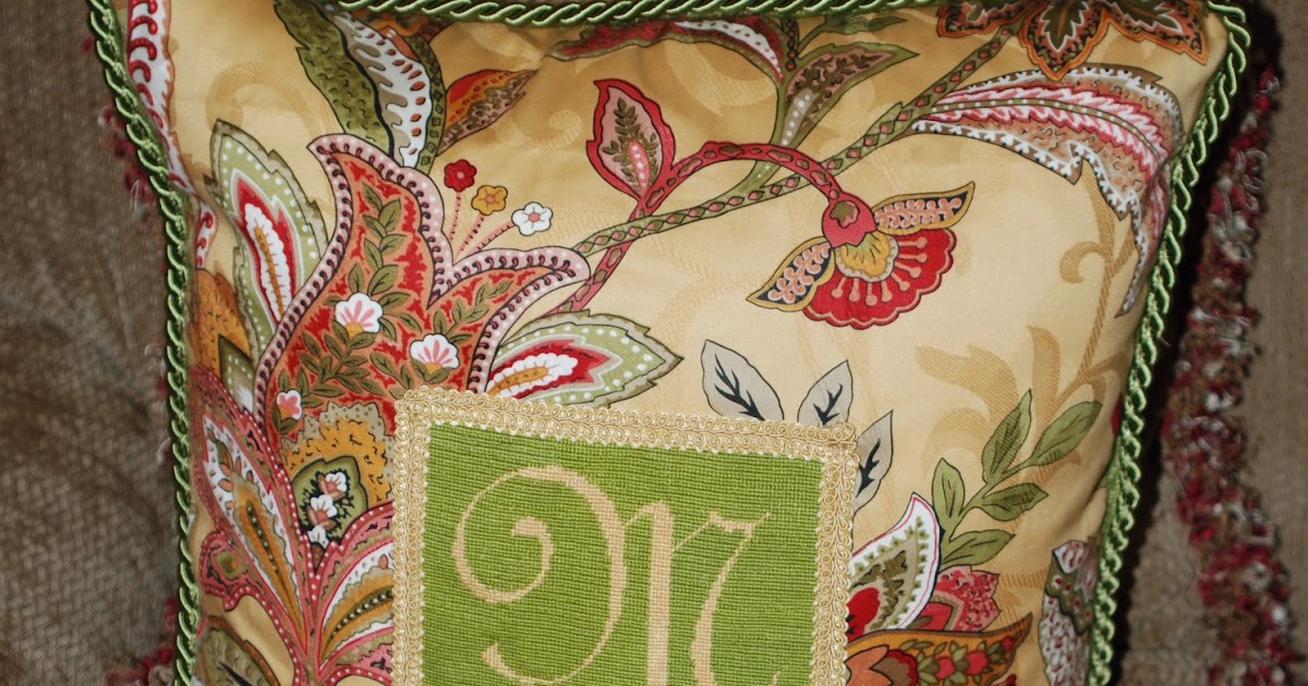 monogram momma Needlepoint Pillows