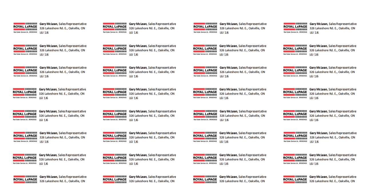 printed return address label