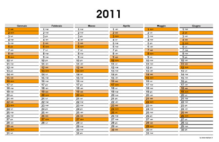 Planning Calendar 2011 on Calendari Per Il 2011