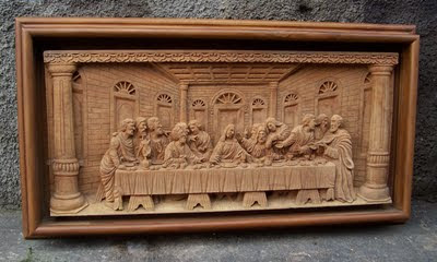 Last Supper Wood Carving