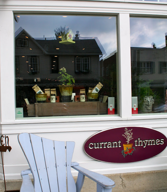 Currant Thymes window display