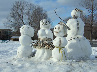 canadian snowman family