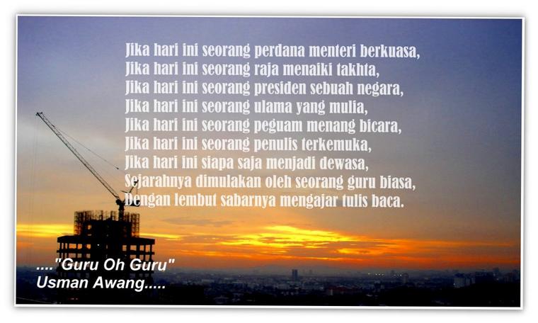 Sk Bandar Baru Sentul Kuala Lumpur Hari Guru Sajak Oleh Usman Awang