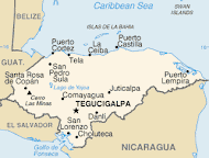 MAP OF HONDURAS