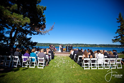 Danny and Amber's Waterside Wedding Ceremony On A Very Hot Afternoon ~ Kiana Lodge