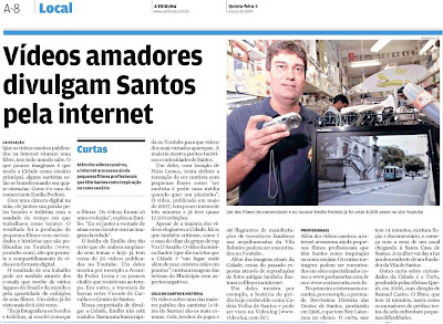 Reprodução - Jornal A Tribuna de Santos - 05/03/2009 CLIQUE PARA AMPLIAR