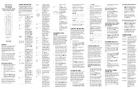 Comcast Remote Control Manual