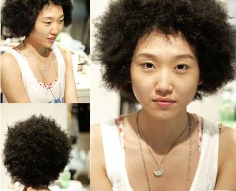  she just has an afro perm. the afro perm (or sometimes dubbed the asian 
