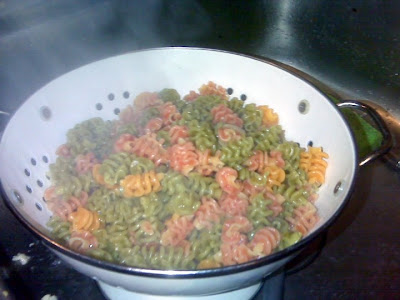 Colorful pasta.