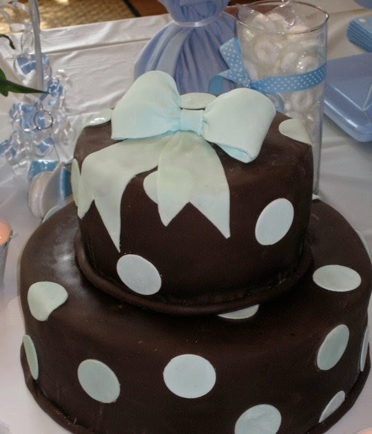 Flirt with Dessert Baby boy shower cake