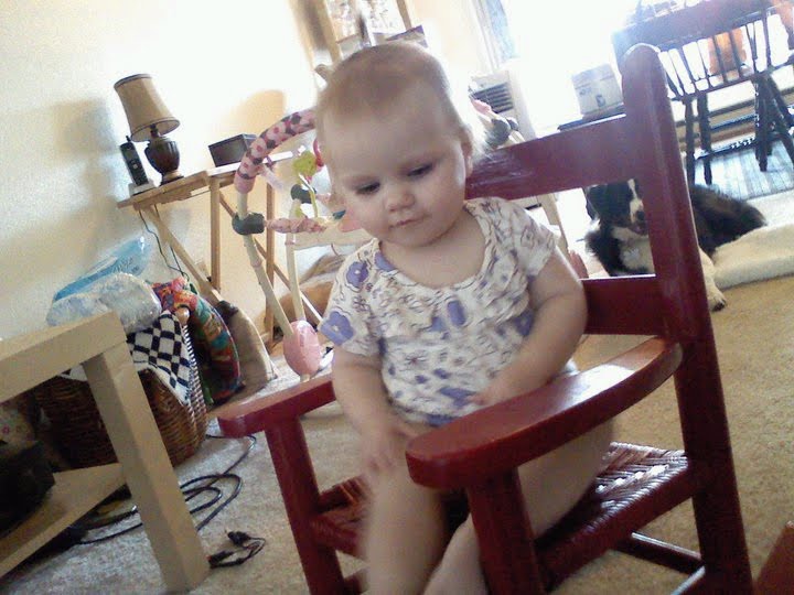 In Grandma's old chair!