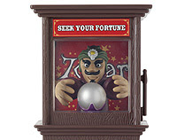Switch adapted Zoltar Fortune Telling Machine.