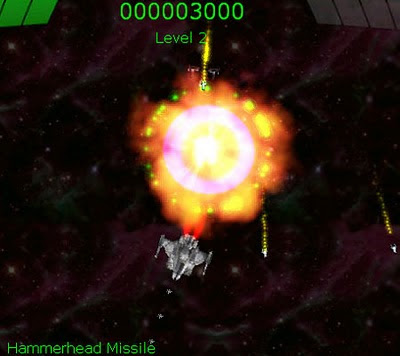 Image of Aurikon a one-switch space shoot-em-up.