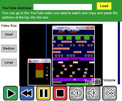 Easier Watching of YouTube Videos - Image of a simplified video-player window for YouTube clips.