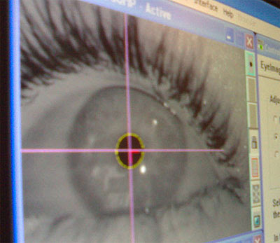 Eye Tracker in action.