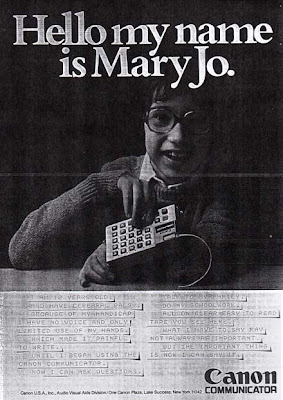 Image of a Canon Communicator advert from 1981.