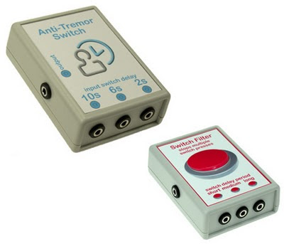 Dream-Technology Accessibility Switch Modules: Anti-Tremor Switch and Switch Filter.