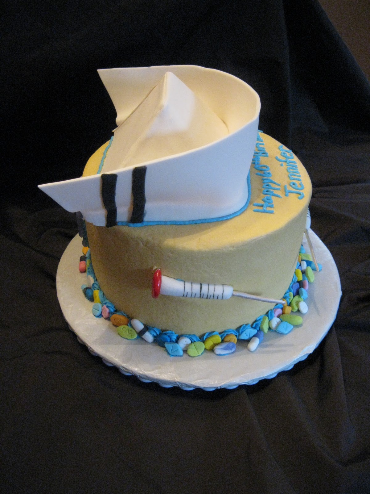 hat nurses nurse cake birthday cookie jar 60th