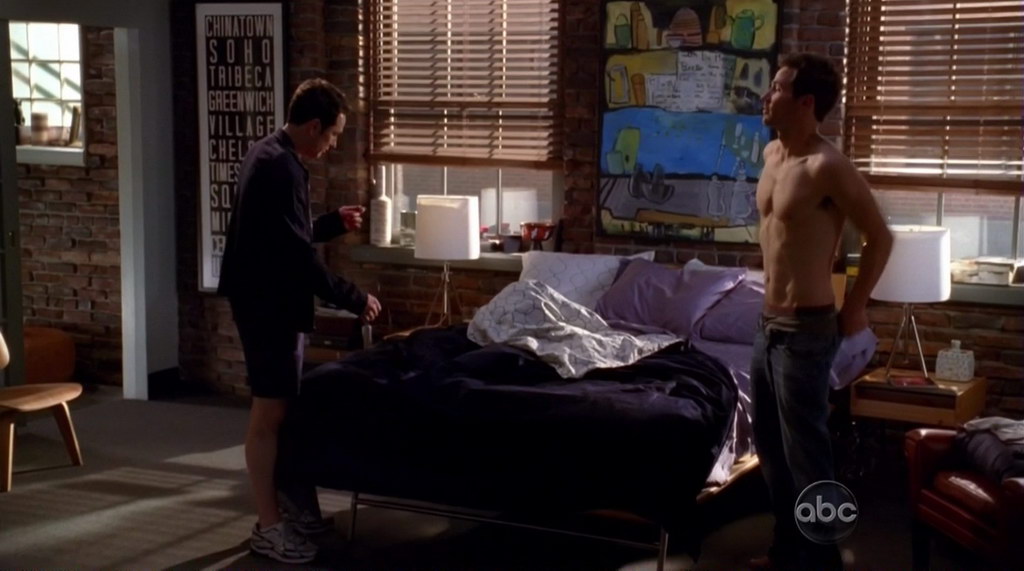 Luke Macfarlane is shirtless on the episode "If You Bake It He Will Co...