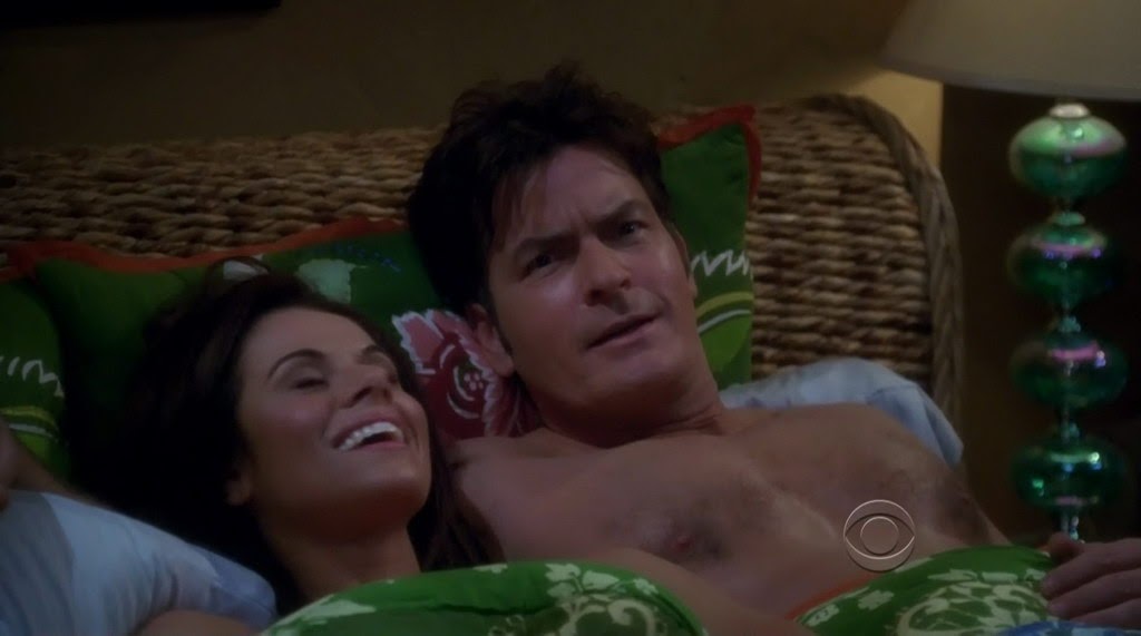 Charlie Sheen is shirtless on the episode "Captain Terry's...