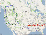 The Map - Back to the Original Plan! We got our week back!  Now only 8,010 mi – about 6 days 5 hour