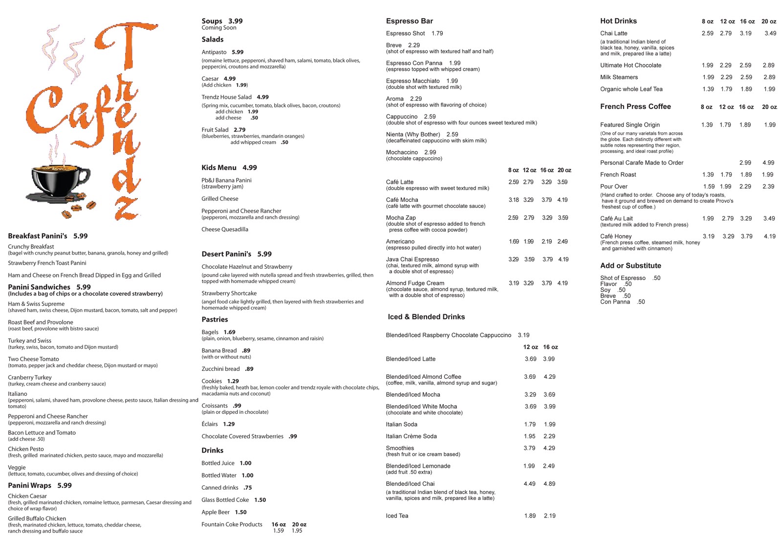 Full Menu