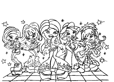 Coloring Pages  Girls on Bratz Printable Coloring Pages For Girls