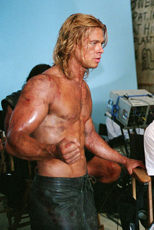 brad pitt troy. rad pitt troy workout.