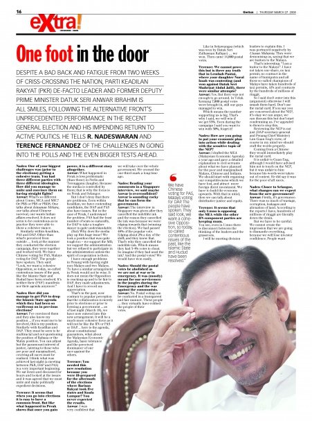 The Sun- Interview with Anwar #1
