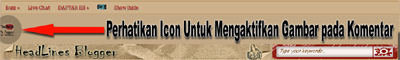 tombol klik untuk mengaktifkan gambar di komentar