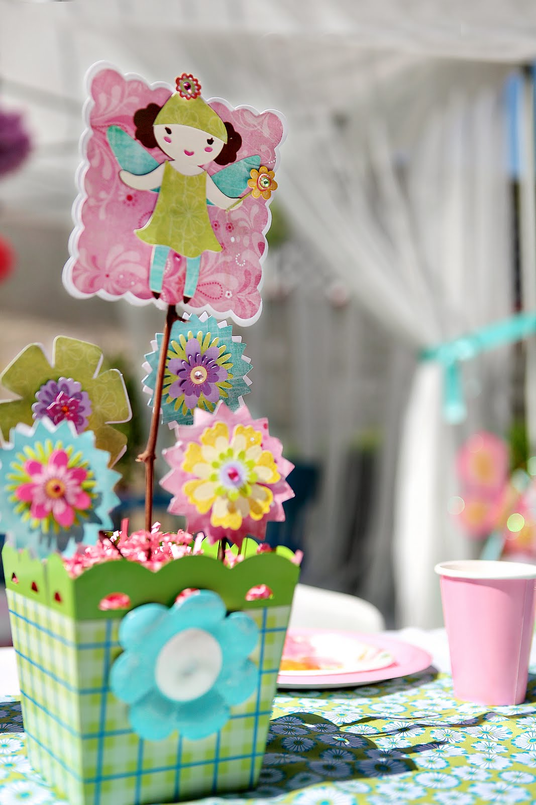 Woodland Fairy Dessert Table blue cupcake