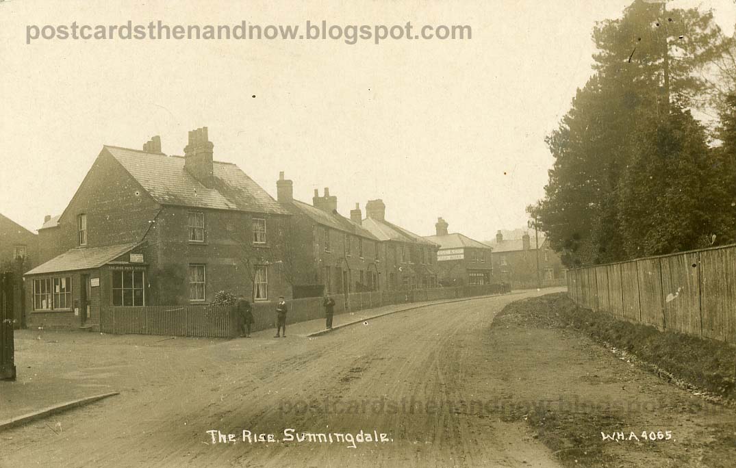 Postcards Then and Now Sunningdale, Berkshire, The Rise c1912