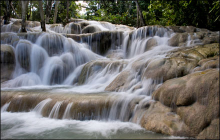 Dunn's River Falls is one of Jamaica's national treasures. Dunn's River Falls is one of Jamaica's national treasures.