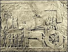 Relief of Ashurbanipal triumph