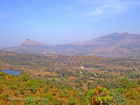 Valley view from Sai baba ashram at Haadshi near Pune in India Valley view from Sai baba ashram at Haadshi near Pune in India