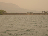Panshet Dam inner wall near Pune in India Panshet Dam inner wall near Pune in India