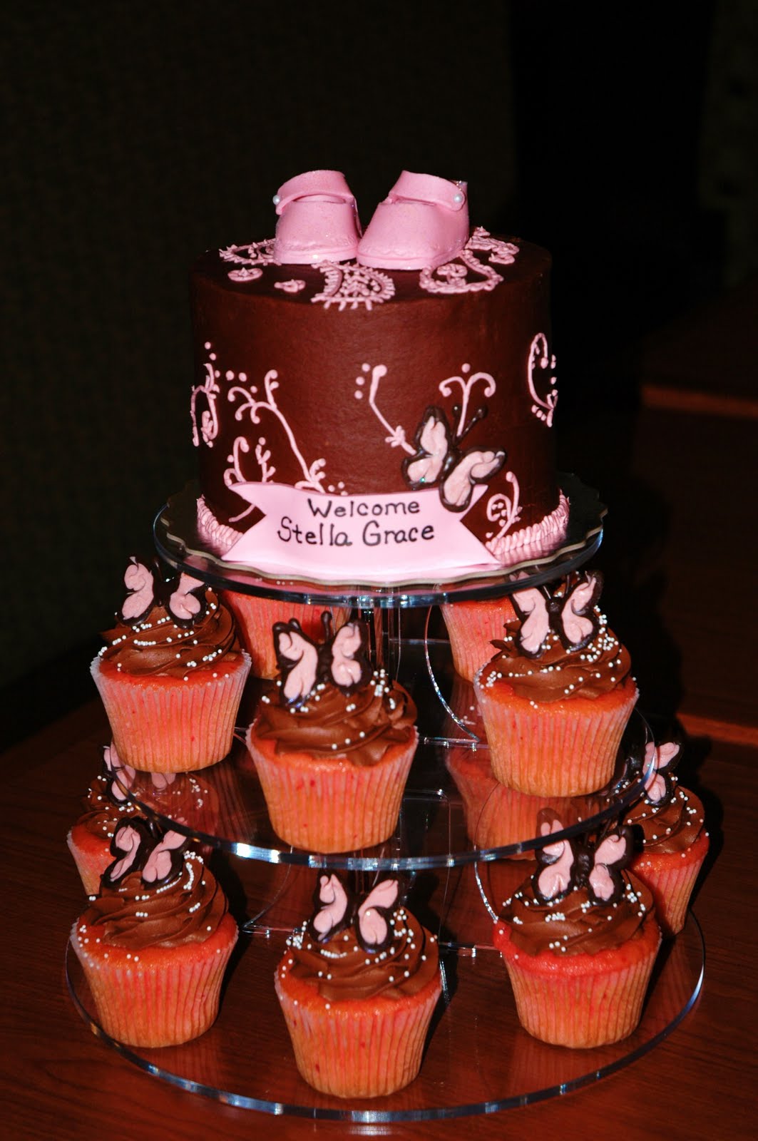 Tara's Cupcakes Butterfly Baby Shower CakeCupcake Tower Butterfly Baby Shower 2 Butterfly Baby Shower Cakecupcake Towerhtml