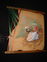 contrywoman with flowers