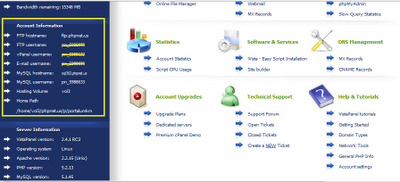 account information
