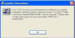 Problem: Error 1935 and 2098