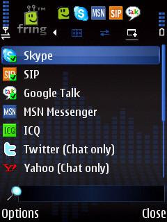 fring instant messaging, VoIP, chat, SIP, Skype, GMail