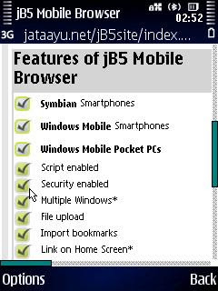 jB5 Symbian mobile phone web browser
