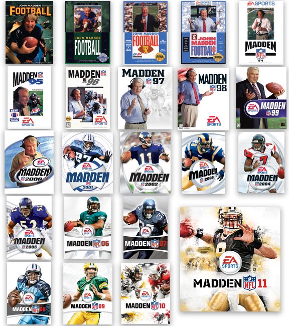 madden covers through the years