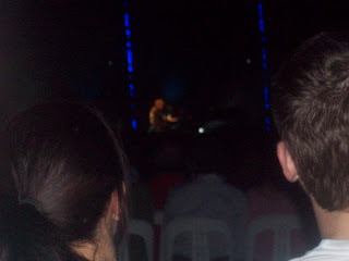 Picture of Elton on stage where we were sitting.
