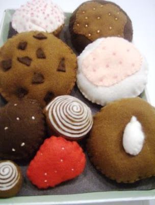 biscotti pannolenci felt cookies