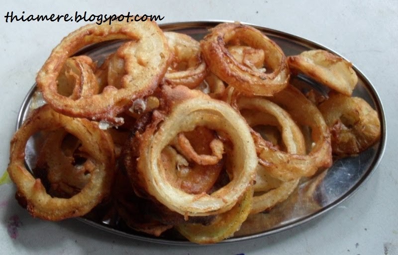 on beauty stuff and what else's.... Soda battered onion rings