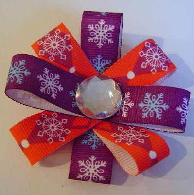 Snowflake+bow | Flower Hairbow Tutorial - Holiday Edition | 20 |