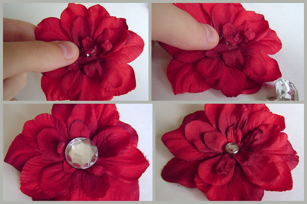 flower hairbow tutorial - holiday